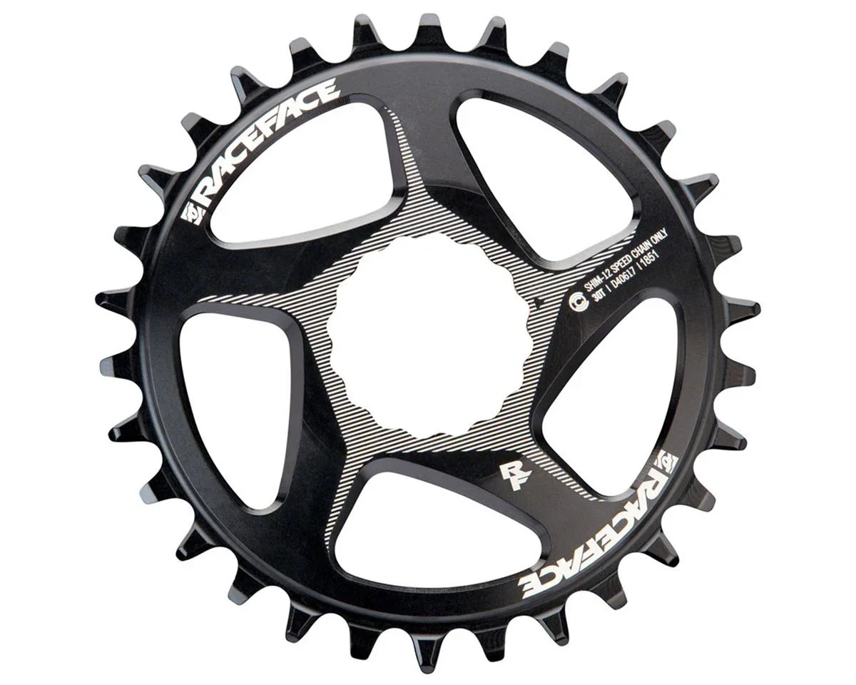 Race Face Narrow-Wide CINCH Direct Mount Chainring (Black) (Shimano 12 Speed) (Single) (30T) (Steel) (3mm Offset/Boost)